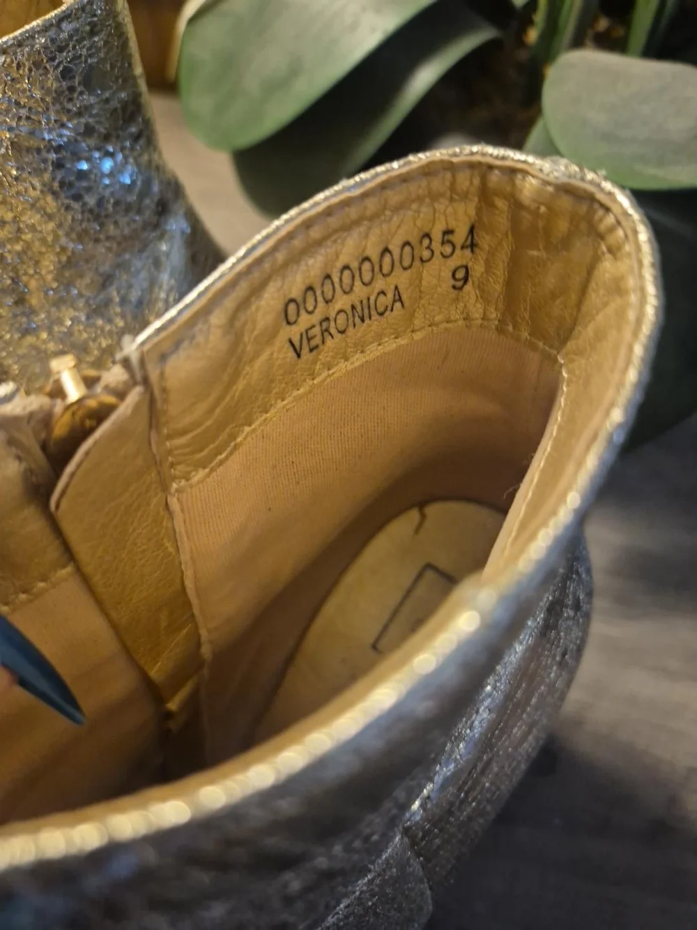 ShuShop Gold Metallic Pointed Ankle Booties